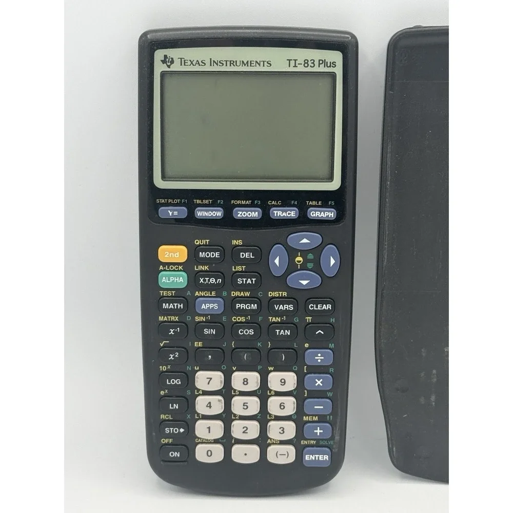 Texas Instruments TI-83 Plus Graphing Calculator W/Cover -‎ Tested